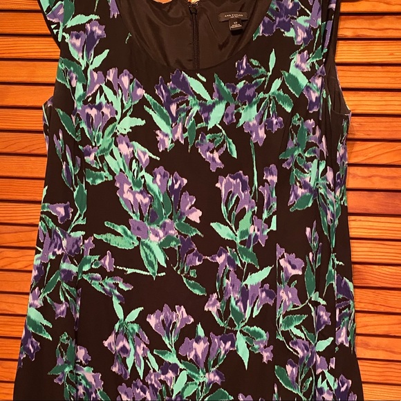 Green Floral AnnTaylor Cap Sleeve Shift Dress💐 - Picture 7 of 9
